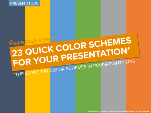 41 color themes ready to use in powerpoint