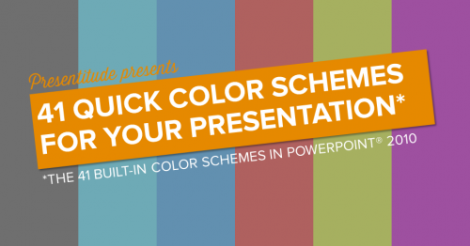 41 color themes ready to use in PowerPoint 2010