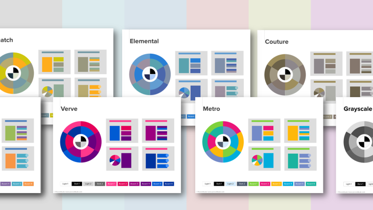Example of PowerPoint color themes