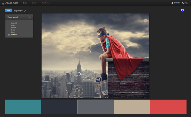 Use a website like Kuler to create colors