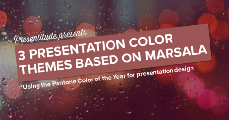 3 presentation color themes based on Marsala
